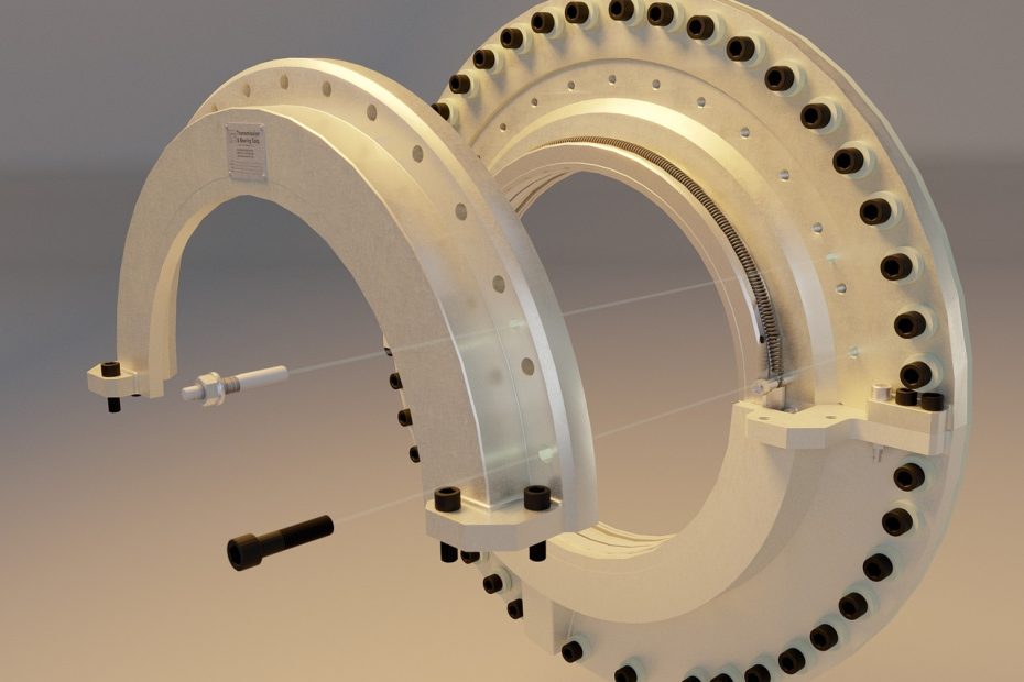 Metalowe uszczelnienie techniczne w kształcie pierścienia z otworami montażowymi